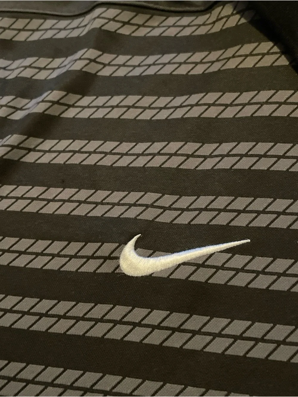 Nike Utah State Aggies Basketball Striped Polo Shirt Black Gray XL Performance